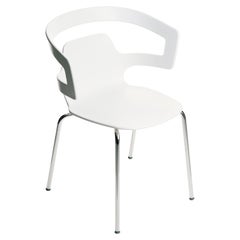 Alias 500 Segesta Stuhl mit weißem Sitz und verchromtem Stahlgestell von Alfredo Häberli
