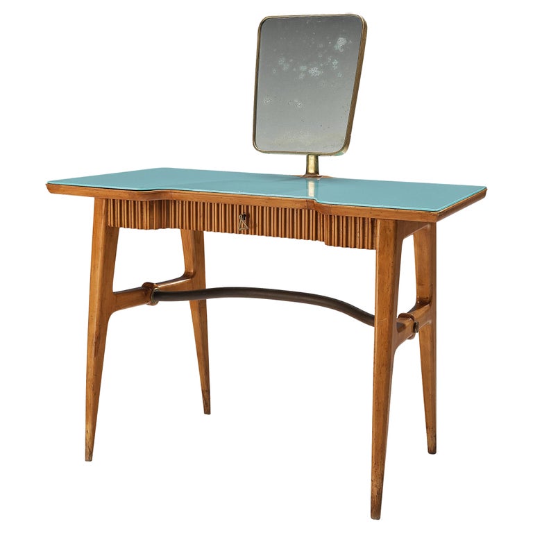 Italian Vanity Table in Cherry and Ash For Sale at 1stDibs