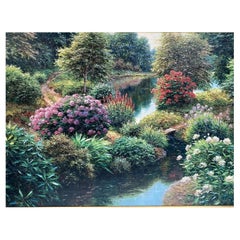 Whittington Pond by Henry Peeters Hand Embellished Giclees in Canvas