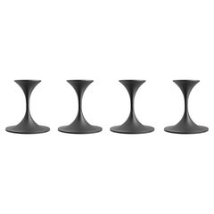 Set of Four Max Brüel 'Jazz' Candleholders, Steel with Black Powder Coating