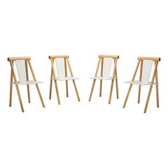 Used Set of Sculptural European Dining Chairs, Europe late 20th century