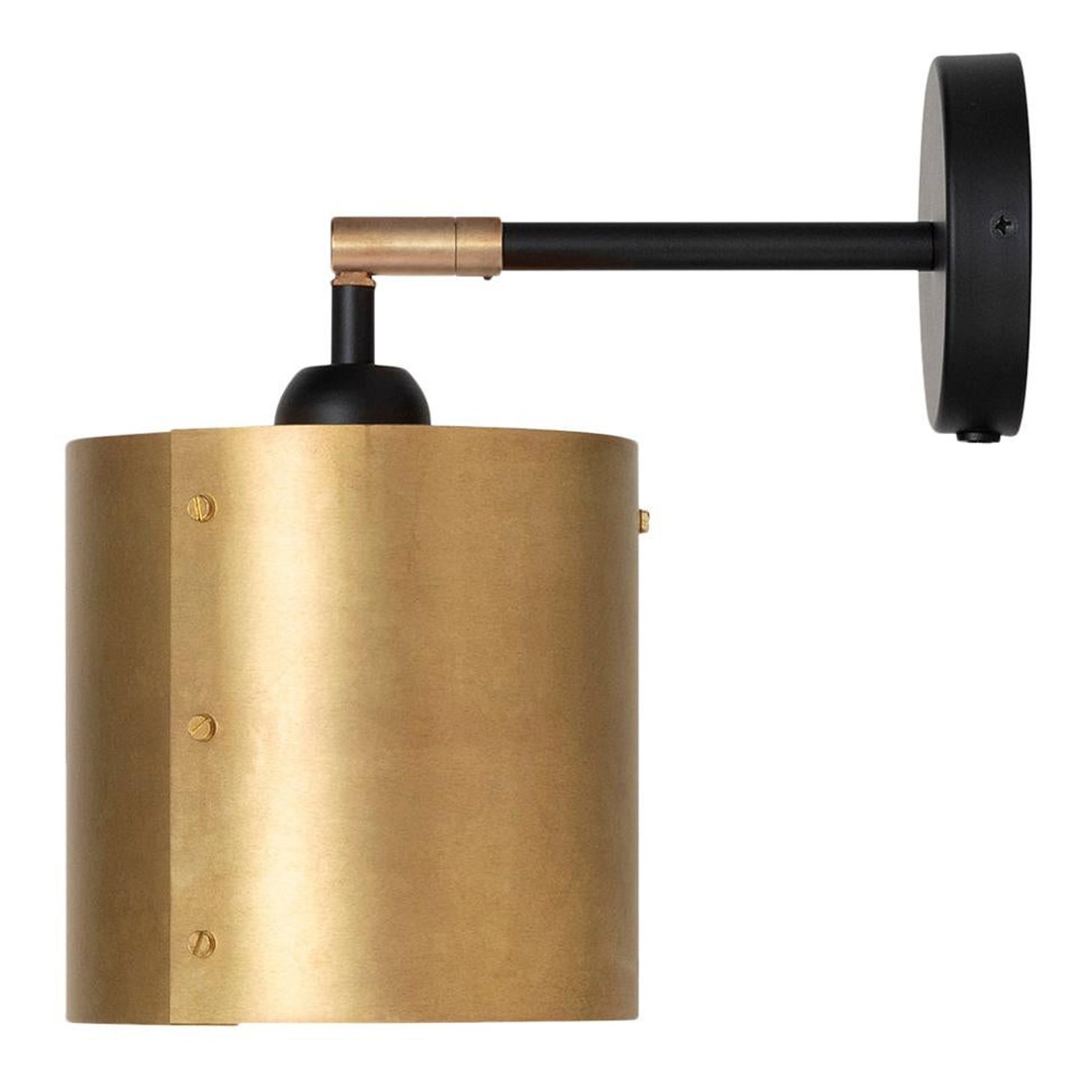 Konsthantverk Svep Brass Wall Lamp For Sale