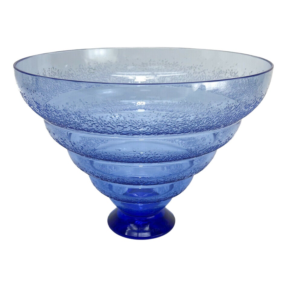 Vase en verre cobalt Art Déco de Daum Nancy, vers 1920