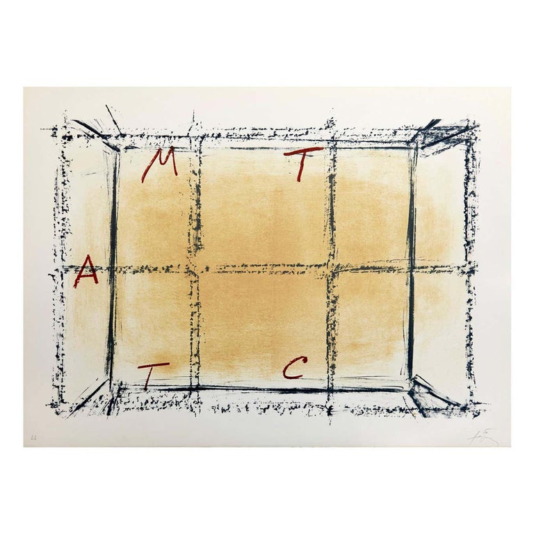 Antoni Tàpies Lithograph, Llambrec-18 1975 For Sale
