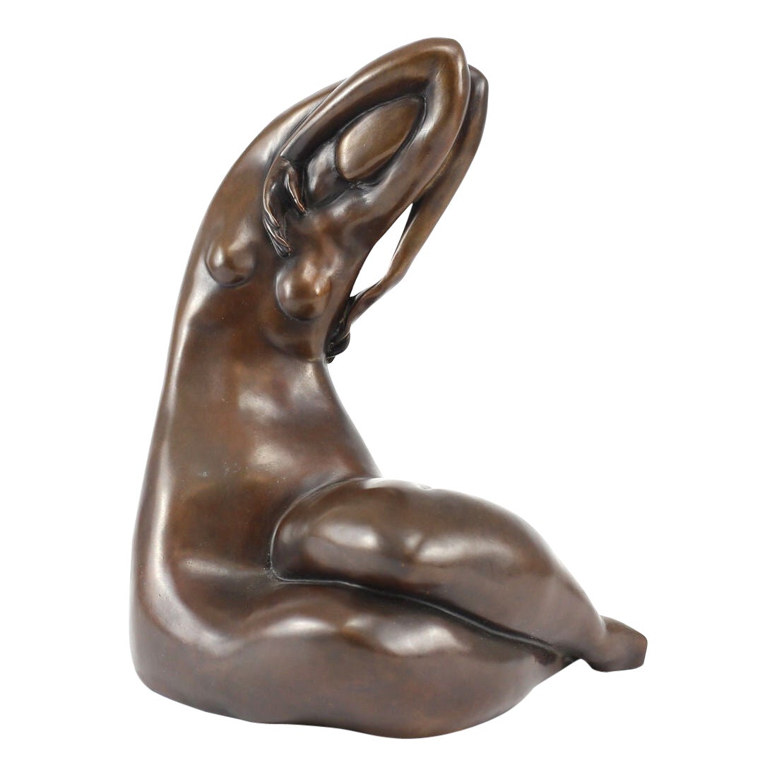 Marjorie Dohrs, Femme nue assise en bronze, Moderniste