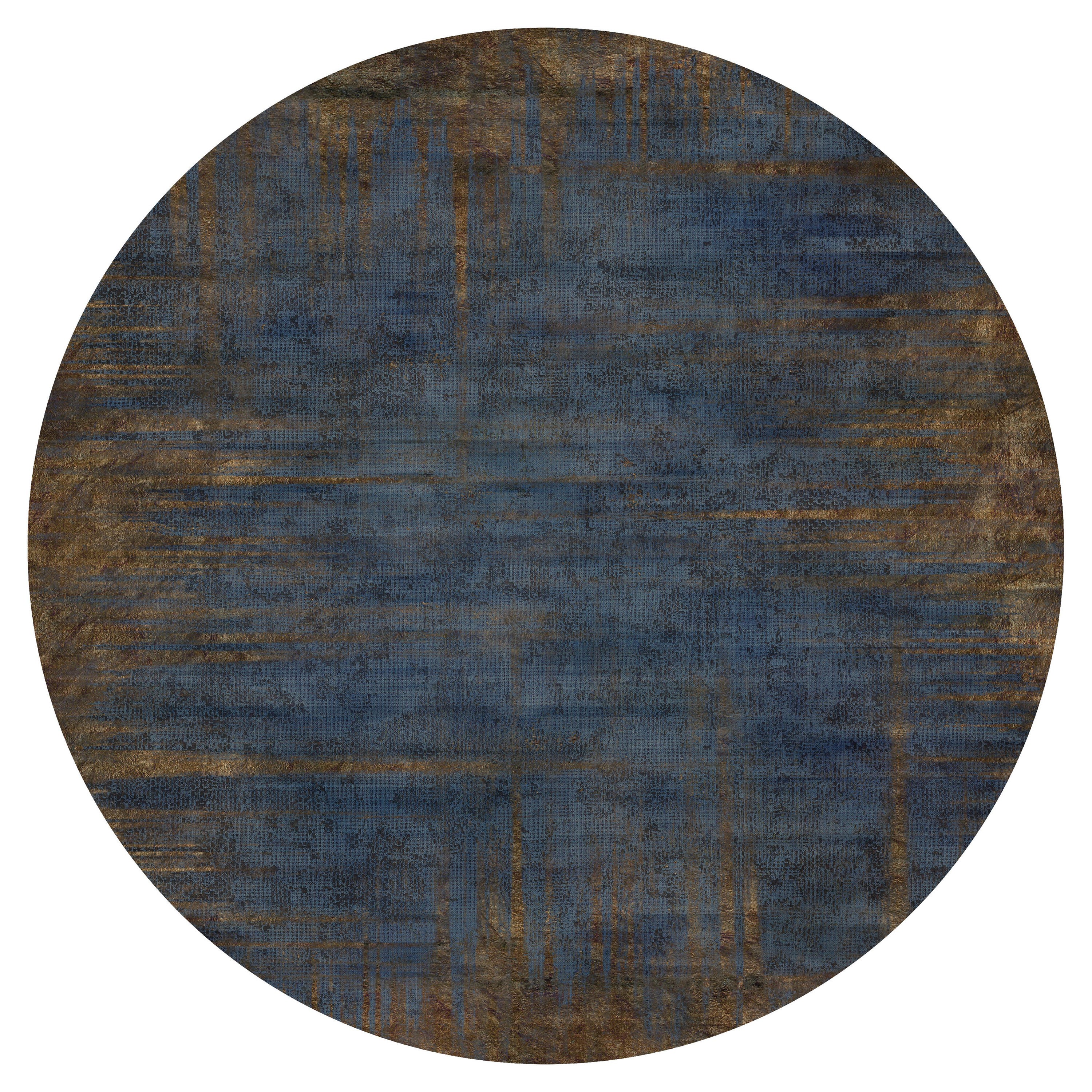 Moooi Large Quiet Collection Patina Fog Round Rug in Low Pile Polyamide