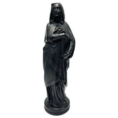 Wedgwood England Black Basalt Sculpture Figure of Faith, Late 19th Century