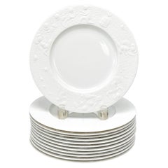 Set of 12 Rosenthal Germany Porcelain Salad Plates in Magic Flute White