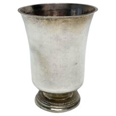 Antique French Sterling Silver Beaker or Christening Cup Paris, c18th Century