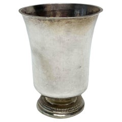French Sterling Silver Beaker or Christening Cup Paris, c18th Century