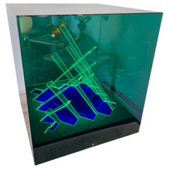 Sculpture de lampe Cinetic Cubo di Teo en plexiglas de James Riviere, Italie, 1970