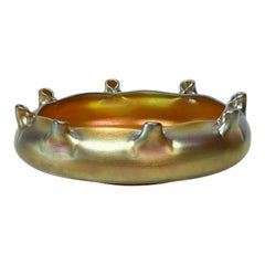 Steuben Iridescent Gold Aurene Glass Bowl #2775, Early 20th Century