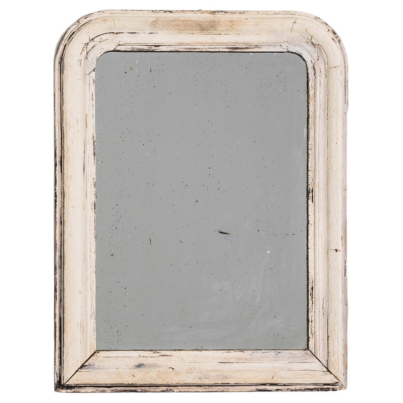 1880s, French, Patinated Wooden Mirror