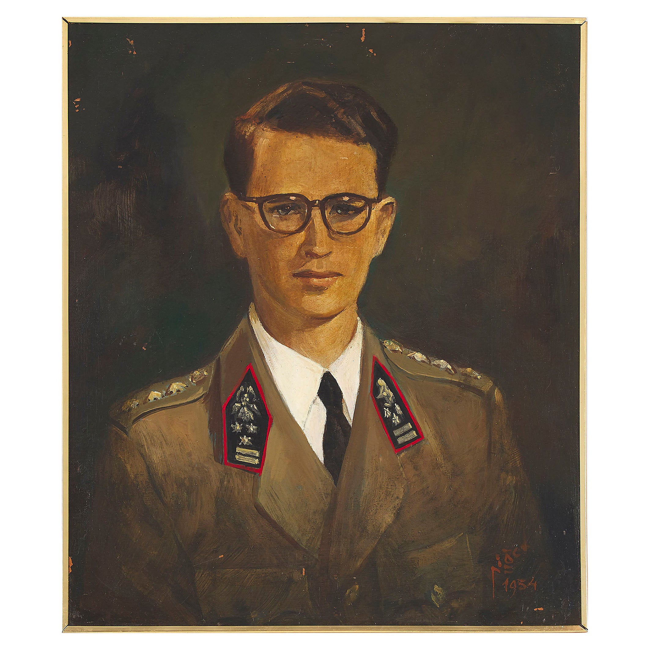 Portrait of his Majesty Baudouin I, Pierre Piget For Sale