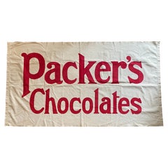 A Wonderful Apparently Unused English Advertising Banner for Packer's Chocolates