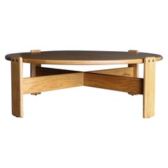 Table basse en chêne fabriquée à la main par Lou Hodges pour California Design Group, 1980