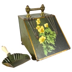 Early 20th Century Tole Painted Coal Box