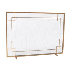 Evelynne Fireplace Screen in Aged Gold
