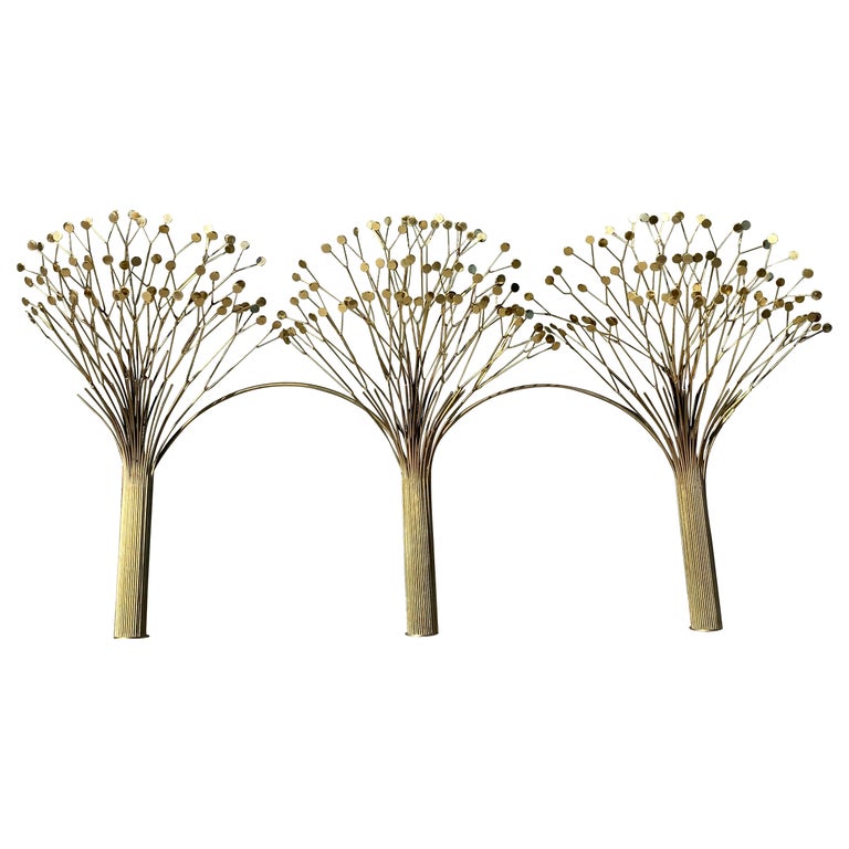 Mid-Century Curtis Jere Brass Trees Sculpture, Signed For Sale at 1stDibs