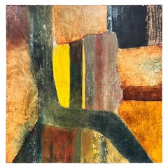 1988 Abstract Cubist Original Oil Painting on Canvas C. Martin Tschaen