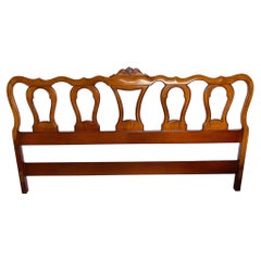 1960s French Provincial Carved King Headboard