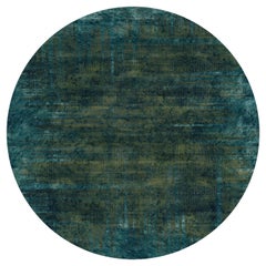 Moooi Large Quiet Collection Patina Moss Round Rug in Low Pile Polyamide