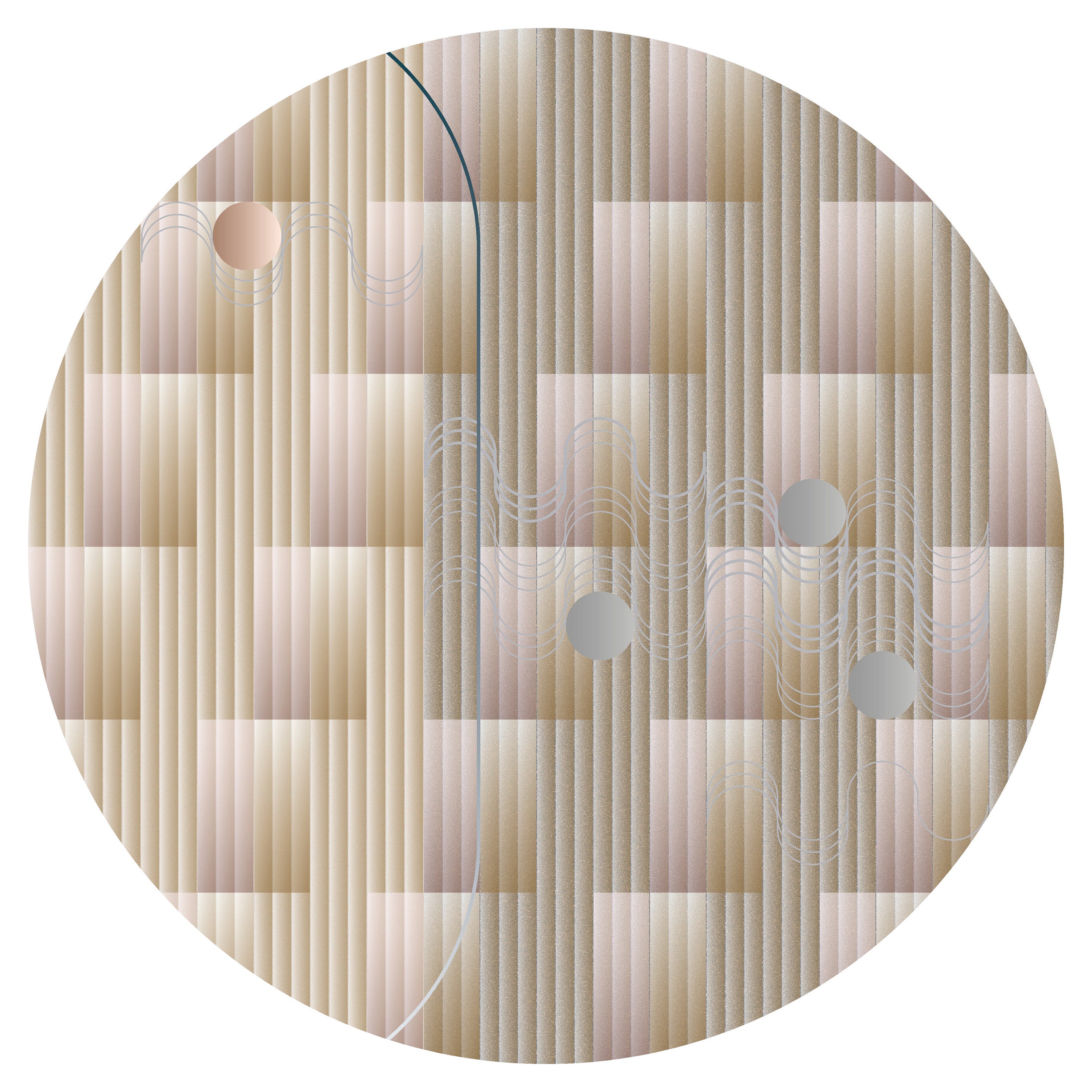 Moooi Großer Citrin-Teppich aus der Swell Collection aus Wolle von Mae Engelgeer