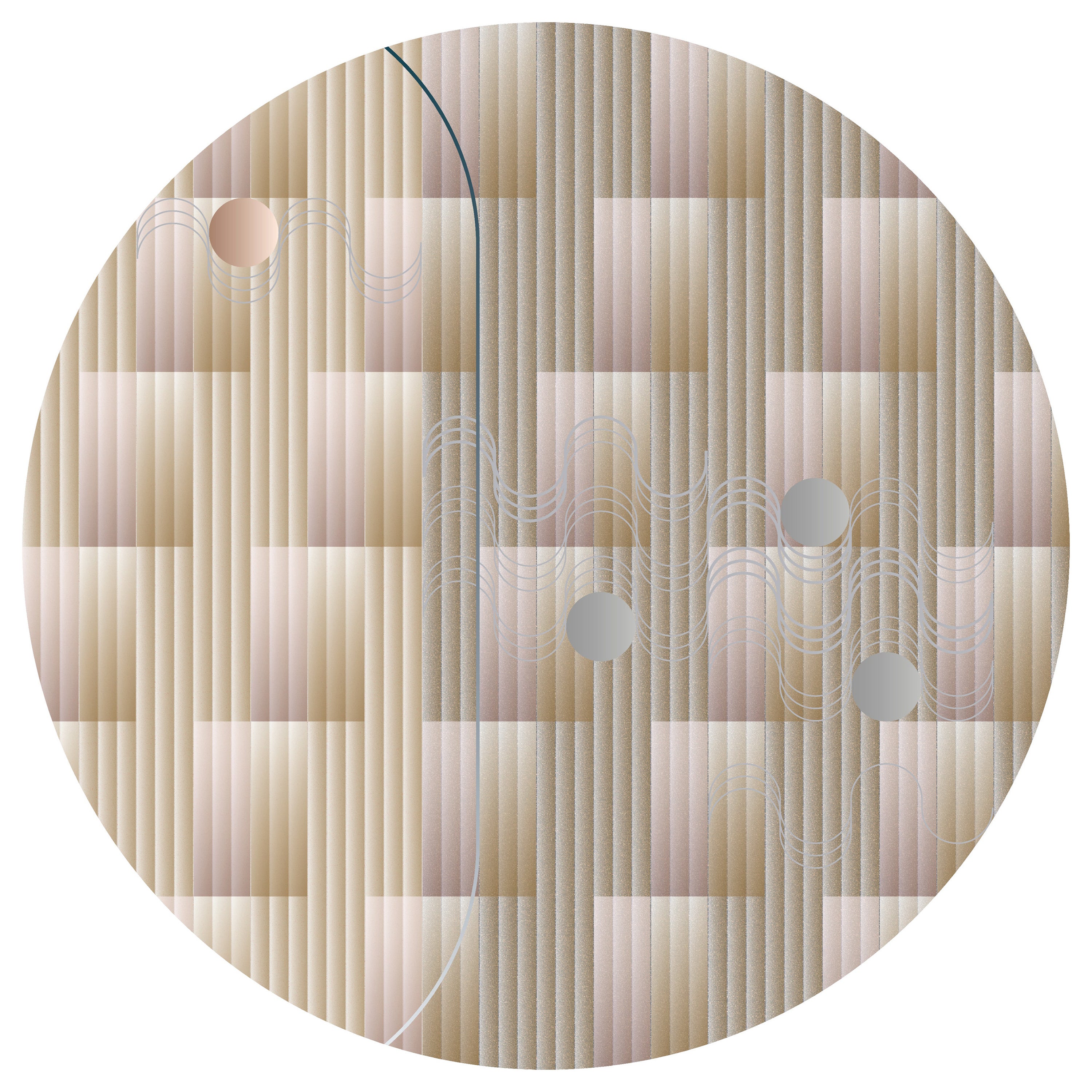 Moooi Large Swell Collection Citrin-Teppich aus weichem Polyamide von Mae Engelgeer