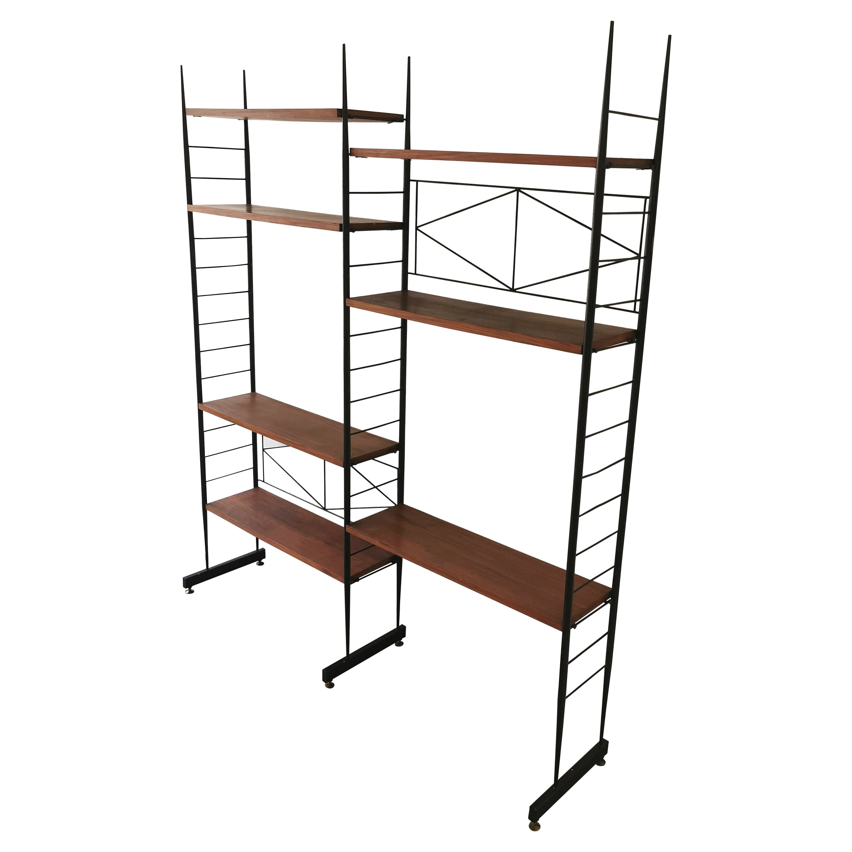Raw Black Steel Open Modular Shelves For Sale at 1stDibs