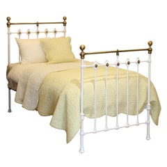 Single White Antique Bed MS56