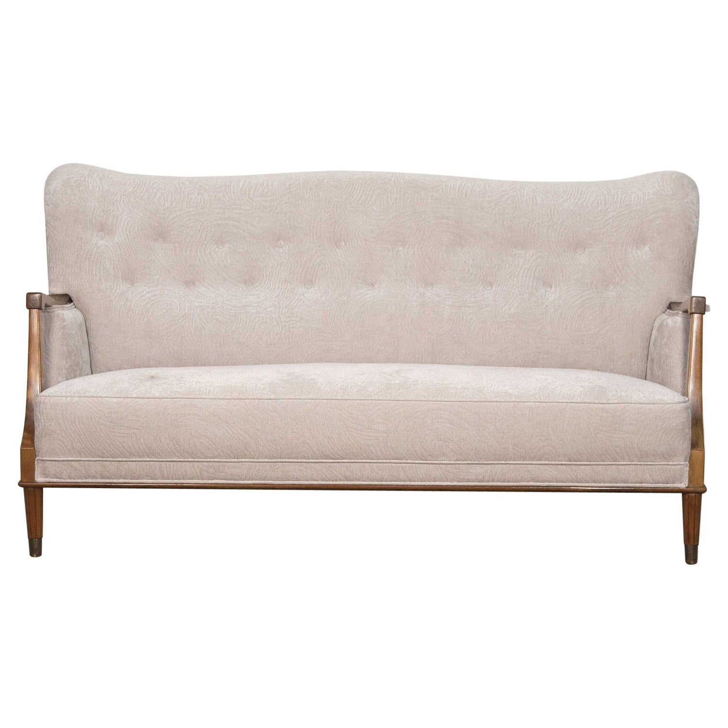Late 20th Century Modified Tuxedo Slipcover Style Pillow Back Large Scale  Sofa – warehouse 414