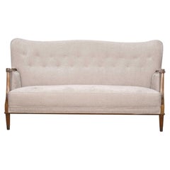 20th Century Swedish Curved Back Lounge Sofa