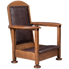 Early 20thC English Oak Metamorphic Chair Table