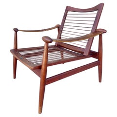 Vintage Danish Modern Teak Spade Lounge Chair by Finn Juhl for France & Søn