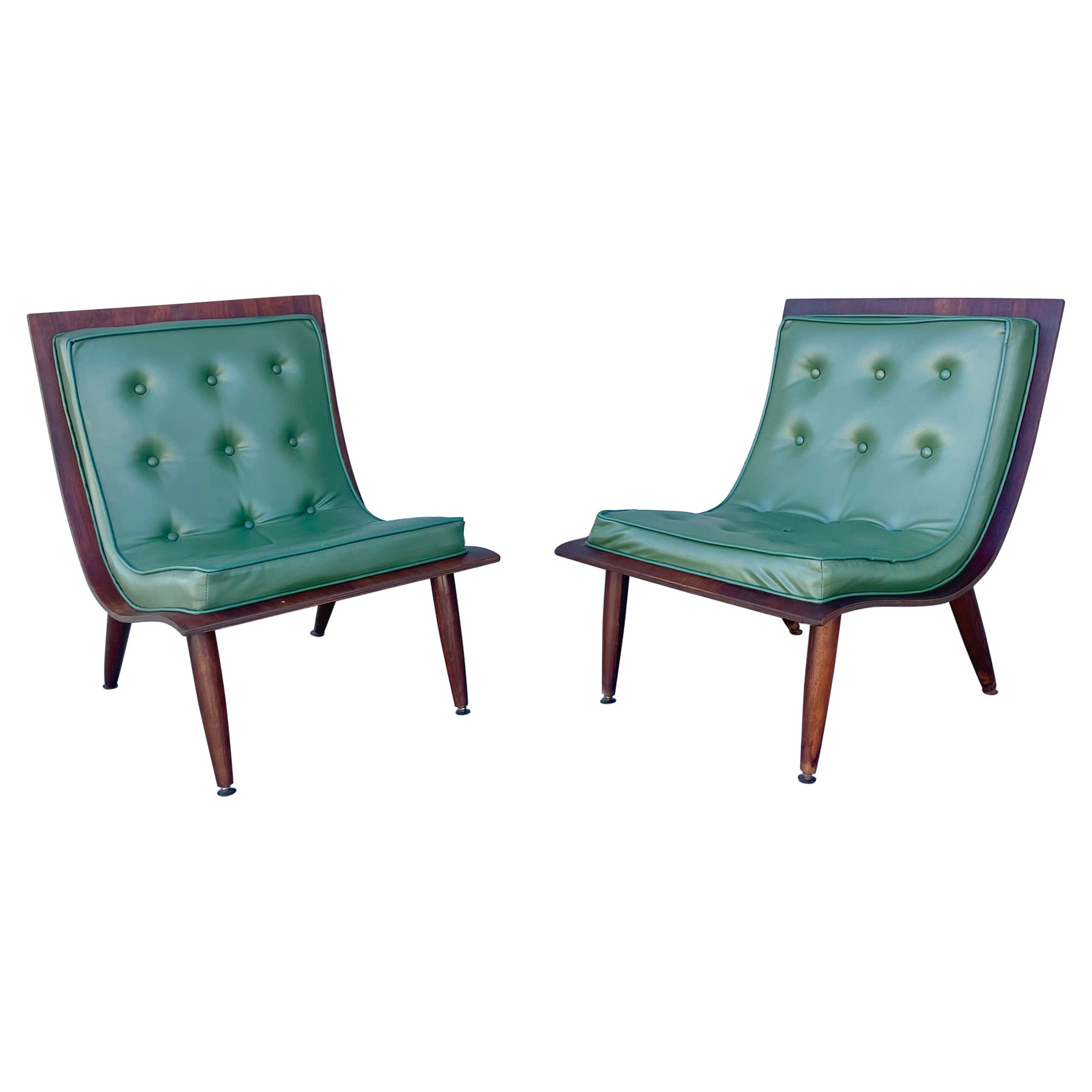 Vintage Scoop Lounge Chairs by Carter Brothers