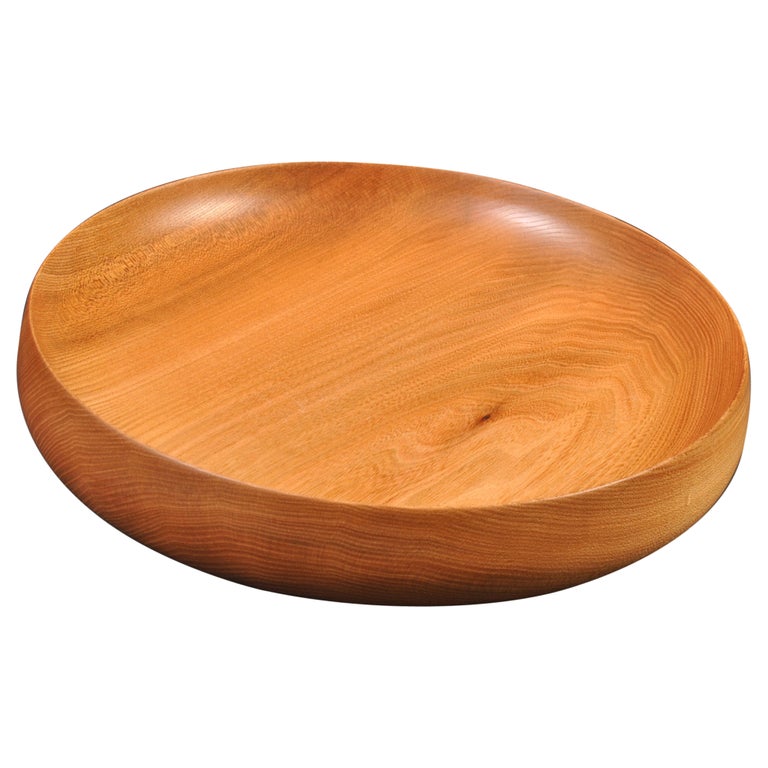 Handcrafted Elm Platter Bowl For Sale at 1stDibs