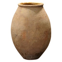 Grande vaso per olive in terracotta francese dell'inizio del XIX secolo proveniente dalla Provenza