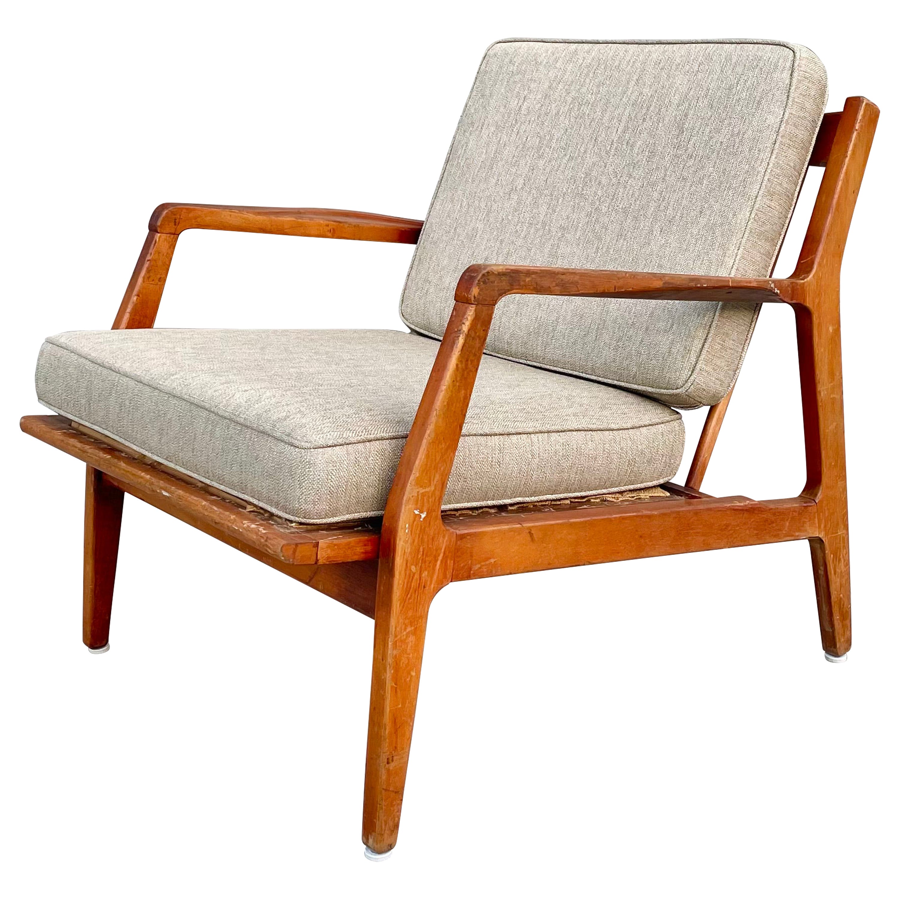 Danish Modern Single Walnut Lounge Chair by Ib Kofod-Larsen for Selig