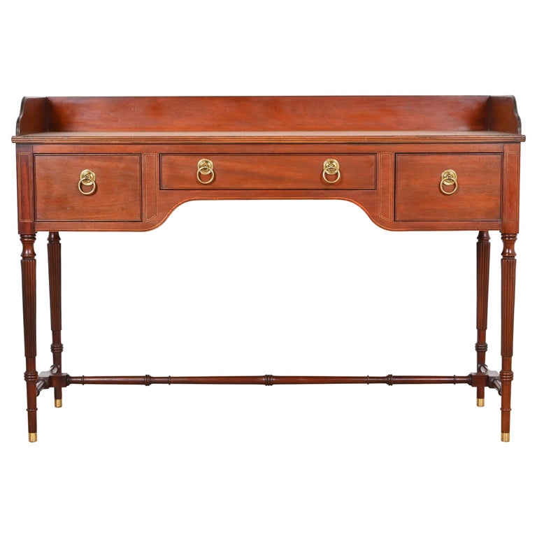 Baker Furniture Inlaid Mahogany Sideboard or Buffet Server For Sale at 1stDibs