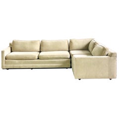 Used 1980s Milo Baughman Style Three Piece L-Shaped Sectional