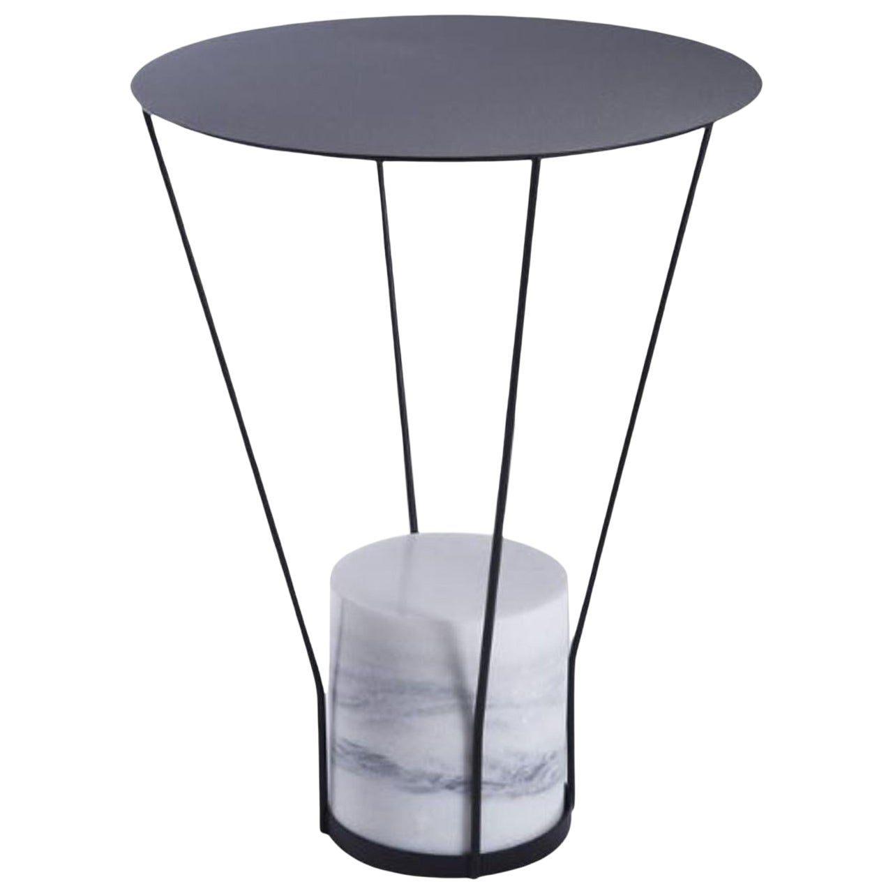 English 1920s Marble and Metal X Base Coffee Table at 1stDibs