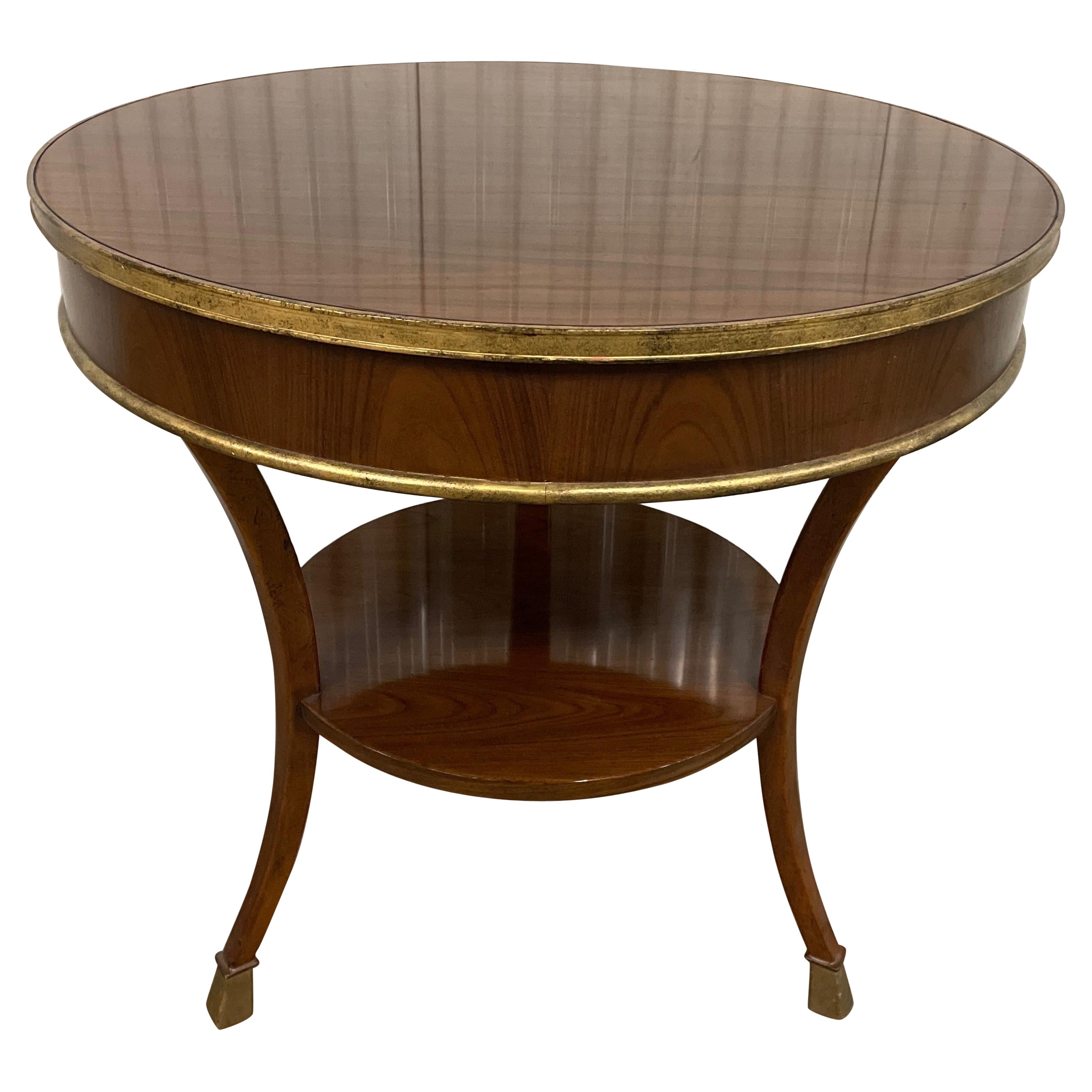 Round Art Deco Style Two Tiered Side Table by Baker