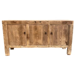 Custom Reclaimed Elm Wood 3 Door Cabinet or Console