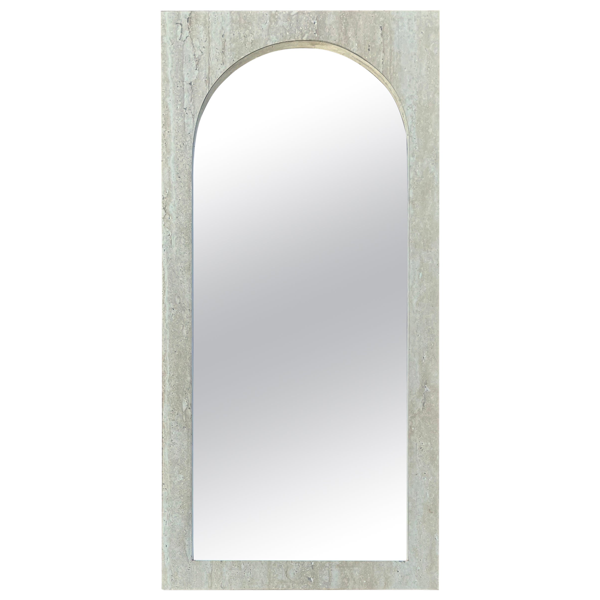 1980s Postmodern Marbleized Formica Wall Mirror For Sale