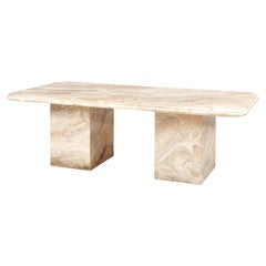 Mesa de comedor italiana de mármol, 1970