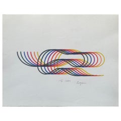 Serigraph Dedicated to Isaac, Agam, 1975