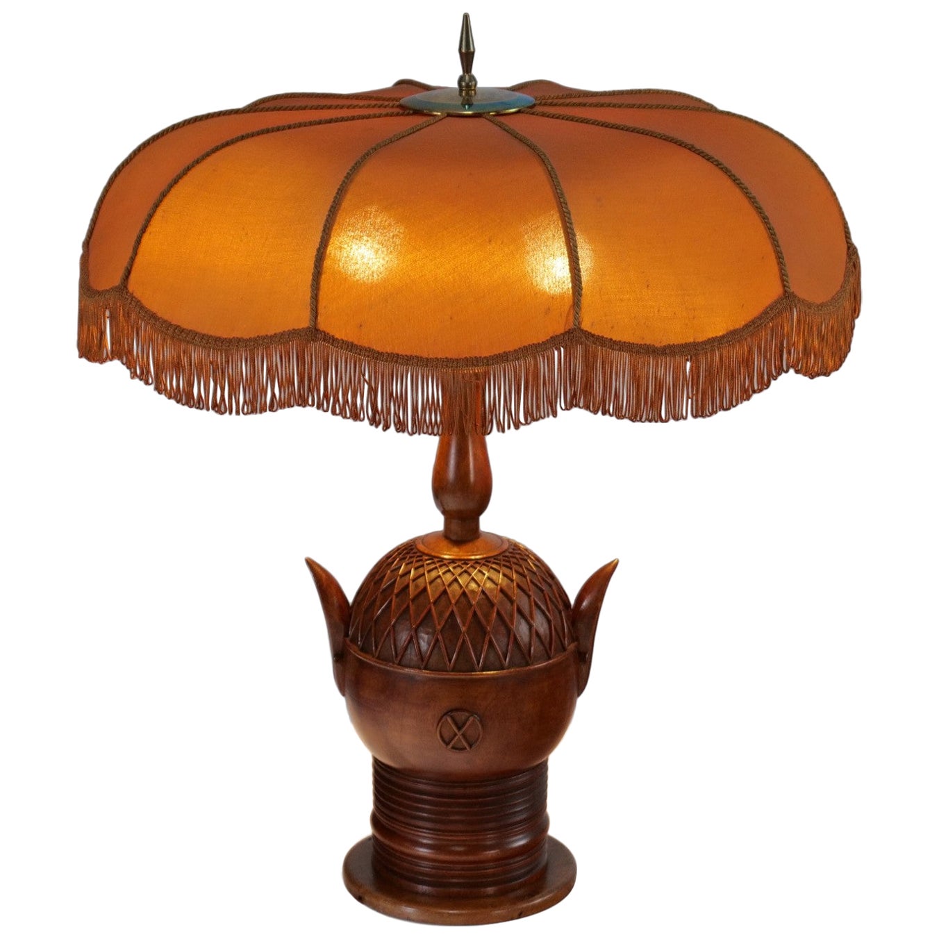 Fritz August Breuhaus de Groot, Expressionist table lamp for Mikado Werkstätten For Sale