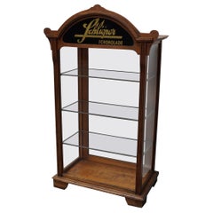 Vintage Oak Schlieper Counter Top Chocolate Shop Display Cabinet, circa 1930