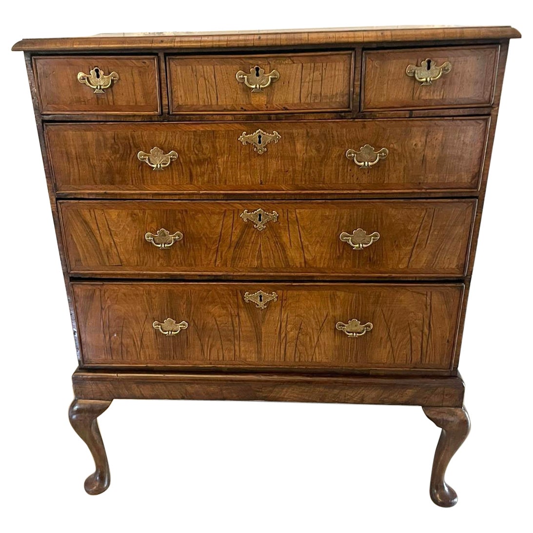 18th Century Antique Quality Walnut Chest on Stand For Sale