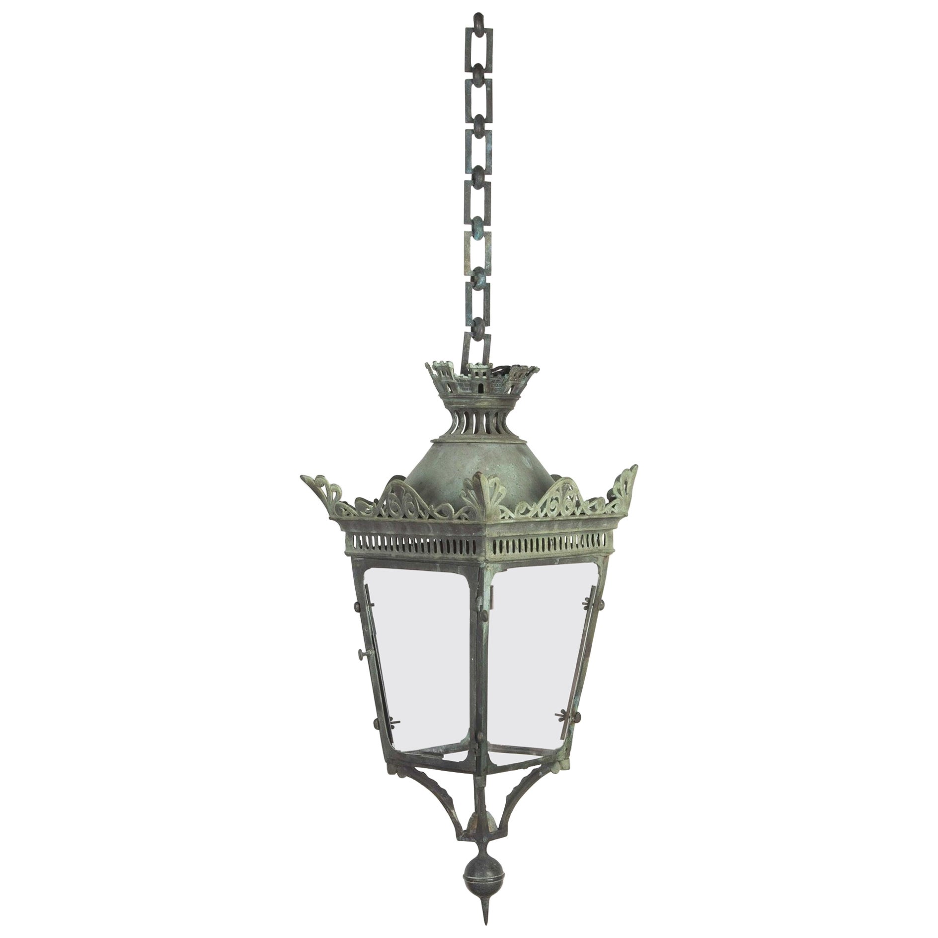 19th Century French Hanging Lantern For Sale